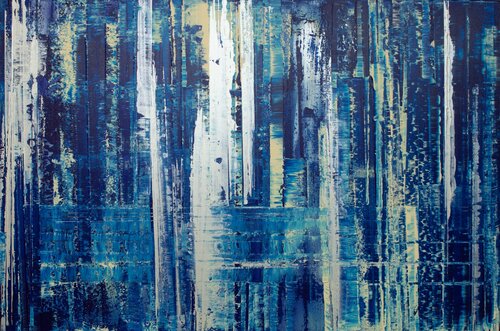 Slipped Blue van Kerstin Sokoll, Schilderij te koop op Singulart