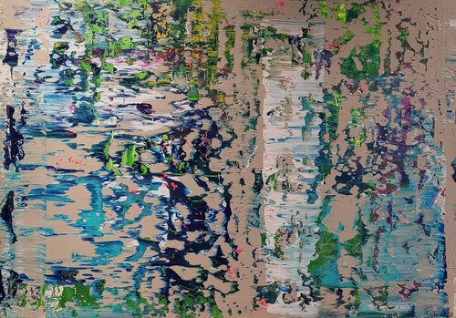 Water Lilies van Kerstin Sokoll, Schilderij te koop op Singulart