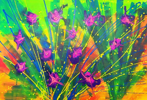 Samba zwischen Halmen / Samba in the Meadow von Kerstin Sokoll, Malerei kaufen auf Singulart