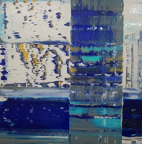 Abstract Blue 4 par Kerstin Sokoll, Peinture en vente sur Singulart