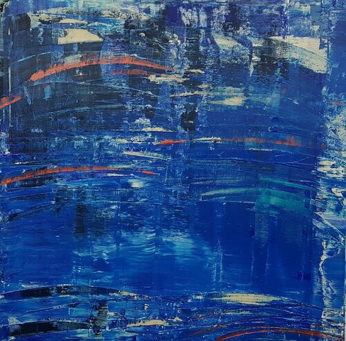 Abstract Blue 1 par Kerstin Sokoll, Peinture en vente sur Singulart