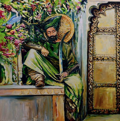 Spring Gate of Maharaja's  Palace de Vlada Kadymova, Pintura a la venta en Singulart