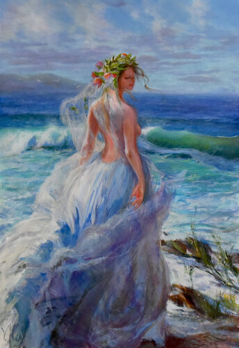 On The Shore van Vlada Kadymova, Schilderij te koop op Singulart