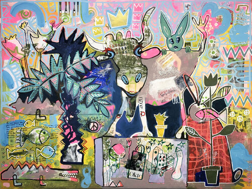 Friends with benefits di Fredi Gertsch, Pittura in vendita su Singulart
