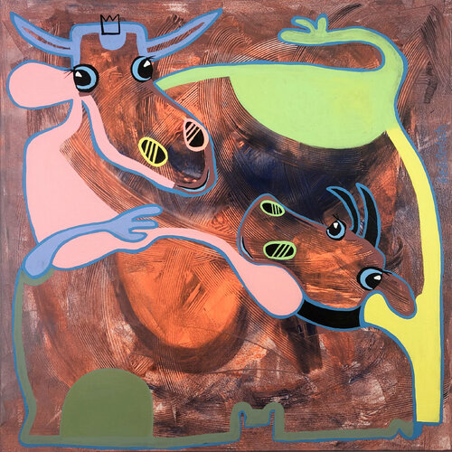 Just us two van Fredi Gertsch, Schilderij te koop op Singulart