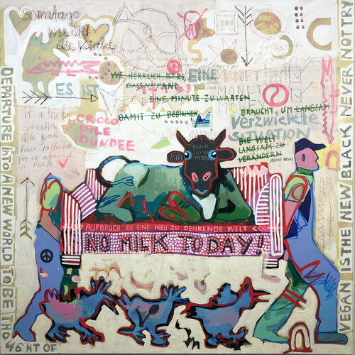 No Milk Today van Fredi Gertsch, Schilderij te koop op Singulart