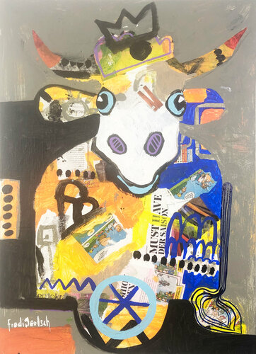 Lola Happy van Fredi Gertsch, Schilderij te koop op Singulart