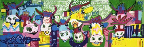 Alpaufzug van Fredi Gertsch, Schilderij te koop op Singulart