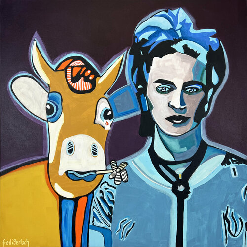 Frieda & Kahlo van Fredi Gertsch, Schilderij te koop op Singulart