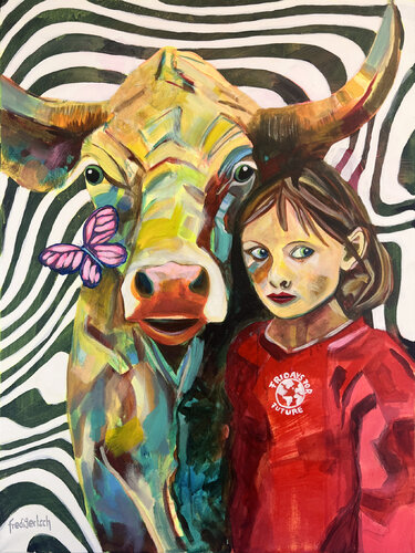 Moments of Love Ella van Fredi Gertsch, Schilderij te koop op Singulart
