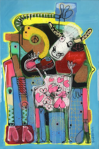 BabyMum - Love is Love von Fredi Gertsch, Malerei kaufen auf Singulart