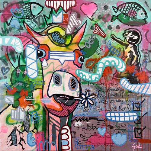 Just A Girl by Fredi Gertsch, 회화 for Sale on Singulart