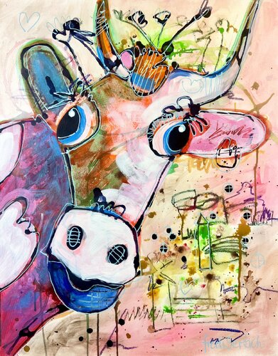 VogelLisi Emely van Fredi Gertsch, Schilderij te koop op Singulart