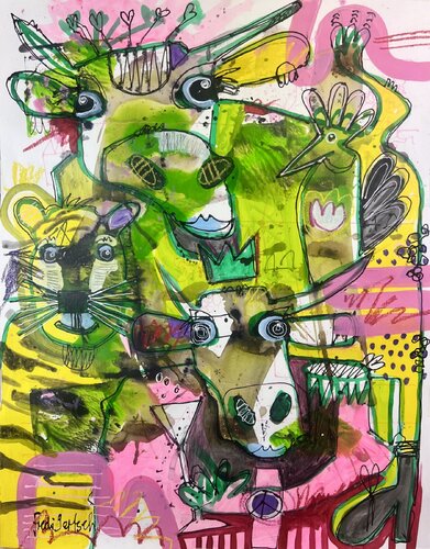 Save The Tiger van Fredi Gertsch, Schilderij te koop op Singulart