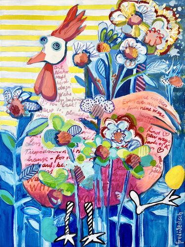 ChickenBloom de Fredi Gertsch, Pintura a la venta en Singulart
