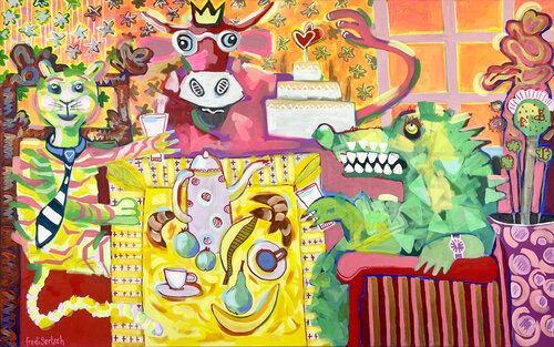 Breakfast at Tiffany's von Fredi Gertsch, Malerei kaufen auf Singulart