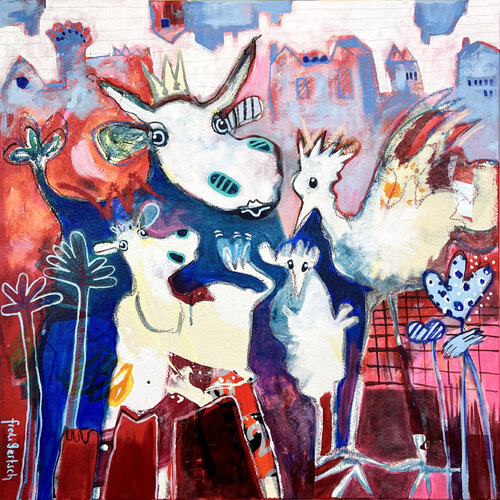 We Are Family di Fredi Gertsch, Pittura in vendita su Singulart