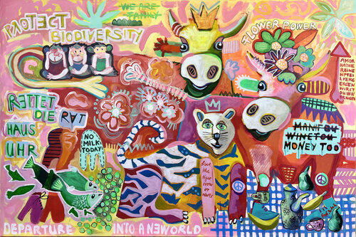 We Are Family van Fredi Gertsch, Schilderij te koop op Singulart