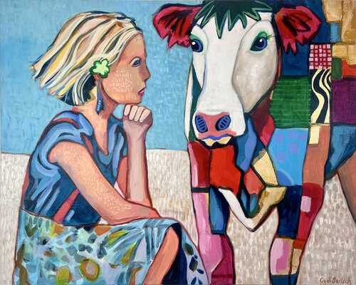 Dialog auf Augenhöhe de Fredi Gertsch, Pintura a la venta en Singulart