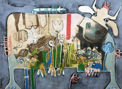 Baby Gardening di Fredi Gertsch, Pittura in vendita su Singulart