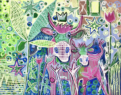 Just Us Two di Fredi Gertsch, Pittura in vendita su Singulart