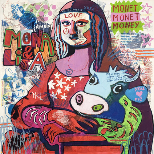 Mona & Lisa van Fredi Gertsch, Schilderij te koop op Singulart