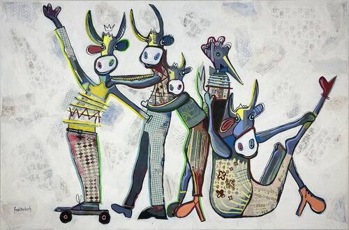 With a little help from my friends van Fredi Gertsch, Schilderij te koop op Singulart