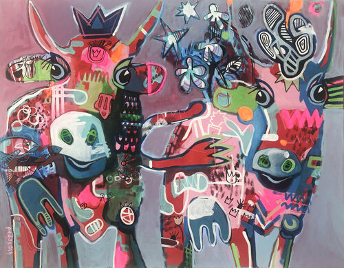 Just We Two di Fredi Gertsch, Pittura in vendita su Singulart