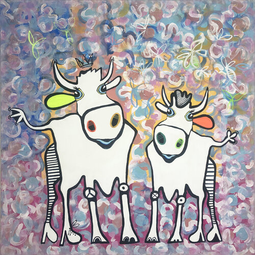 Lilly & Belle di Fredi Gertsch, Pittura in vendita su Singulart