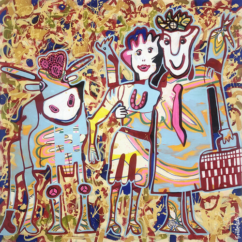 We are Family van Fredi Gertsch, Schilderij te koop op Singulart