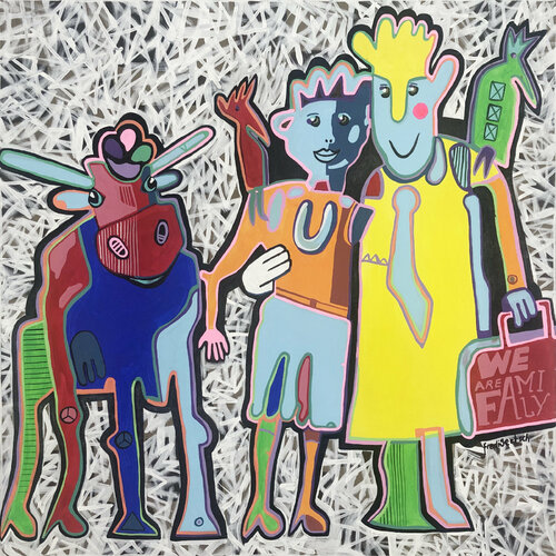 We are Family van Fredi Gertsch, Schilderij te koop op Singulart