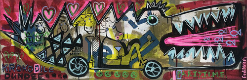 Alpaufzug - Crocodile Style van Fredi Gertsch, Schilderij te koop op Singulart