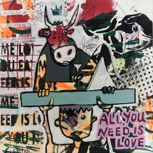 All you need is Love von Fredi Gertsch, Malerei kaufen auf Singulart