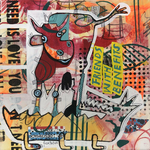 Friends with Benefits von Fredi Gertsch, Malerei kaufen auf Singulart