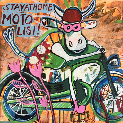 MotoLisi #stayathome von Fredi Gertsch, Malerei kaufen auf Singulart