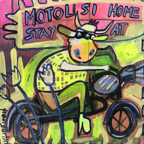 MotoLisi #stayathome von Fredi Gertsch, Malerei kaufen auf Singulart
