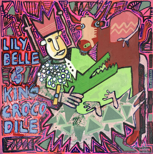 LillyBelle & King Crocodile von Fredi Gertsch, Malerei kaufen auf Singulart
