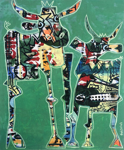 Pic & Nic in the Green von Fredi Gertsch, Malerei kaufen auf Singulart