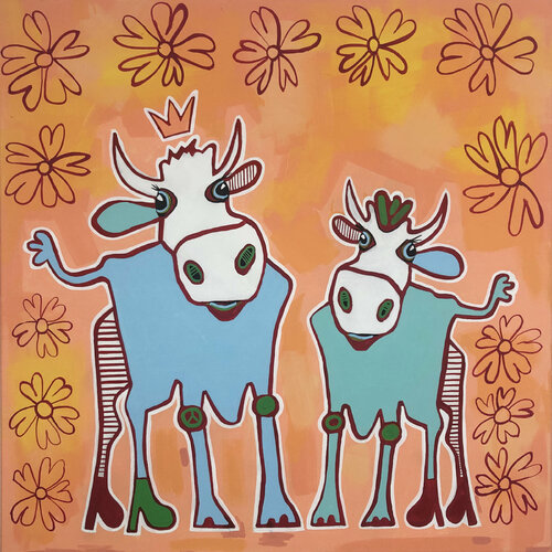 Lilly & Belle di Fredi Gertsch, Pittura in vendita su Singulart