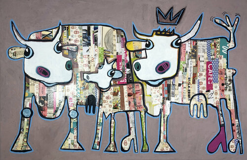 We are familiy di Fredi Gertsch, Pittura in vendita su Singulart