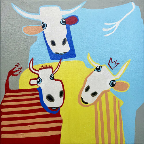 Cows of Color von Fredi Gertsch, Malerei kaufen auf Singulart