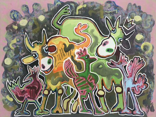 We are family van Fredi Gertsch, Schilderij te koop op Singulart