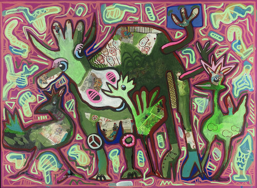 Chicken Trail van Fredi Gertsch, Schilderij te koop op Singulart