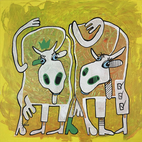 Coco & Chanell van Fredi Gertsch, Schilderij te koop op Singulart