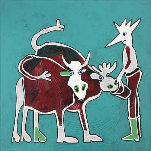 RedGangGirls van Fredi Gertsch, Schilderij te koop op Singulart