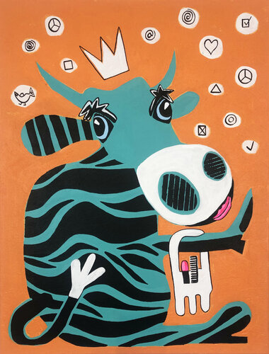 TigerLilly's new LipstickBag di Fredi Gertsch, Pittura in vendita su Singulart