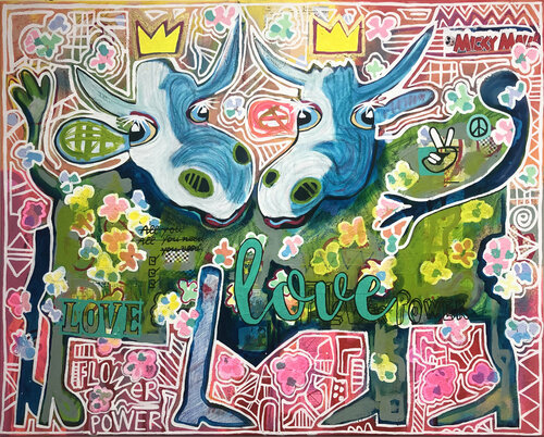 Just us two van Fredi Gertsch, Schilderij te koop op Singulart