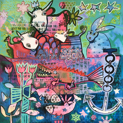 All you need is love di Fredi Gertsch, Pittura in vendita su Singulart