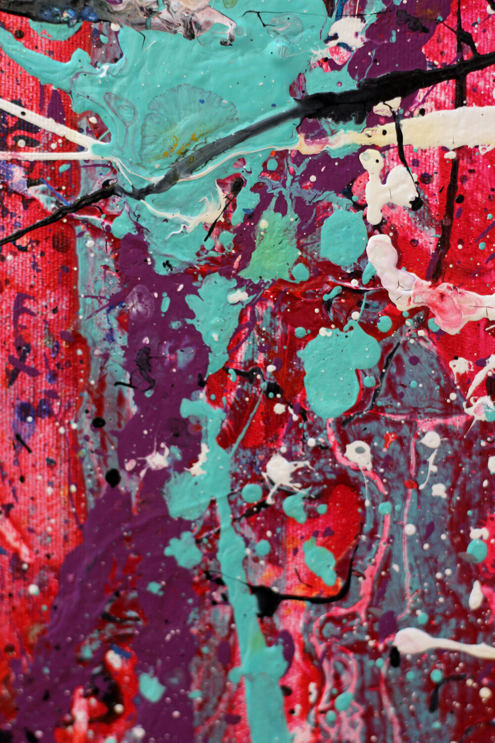 Red Power XL by Caroline Vis (2022) Painting Acrylic, Ink on Canvas