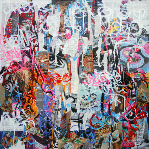 Shoreditch Wall Face 02 di Tomasz Brynowski, Altri media in vendita su Singulart